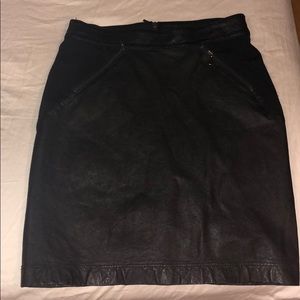 100% leather knee length skirt!